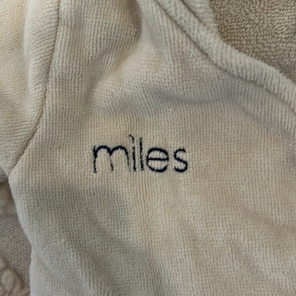 Pottery Bran Kids Monogrammed Bathrobe, 3-6m “Miles” - Picture 2 of 4